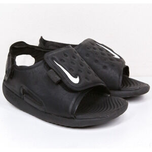 NIKE Sunray Adjust 5 Sandals Adjustable Strap Black Unisex Toddler Baby Sz 6C